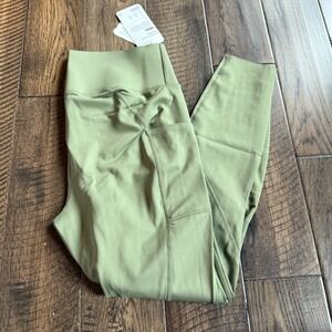 Phoenix Prague Pocket Legging Sage Green High Rise Compression Pockets XL NWT